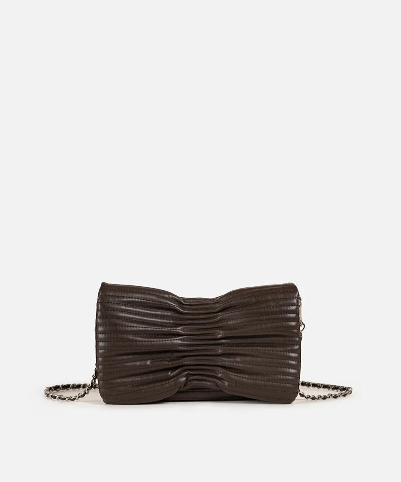 ابيكول Textured Chain-Strap Clutch